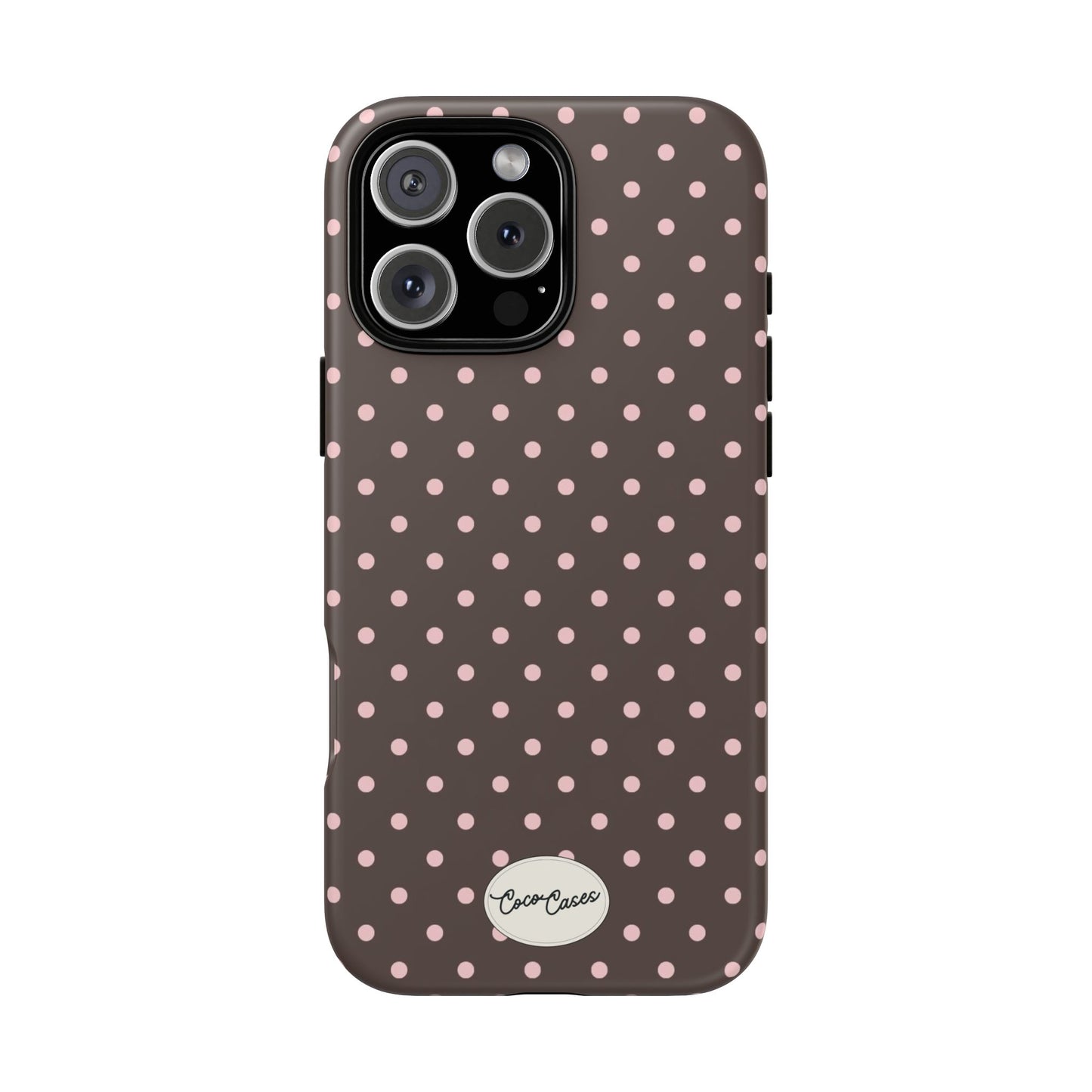 Brown Polka Dot iPhone Case