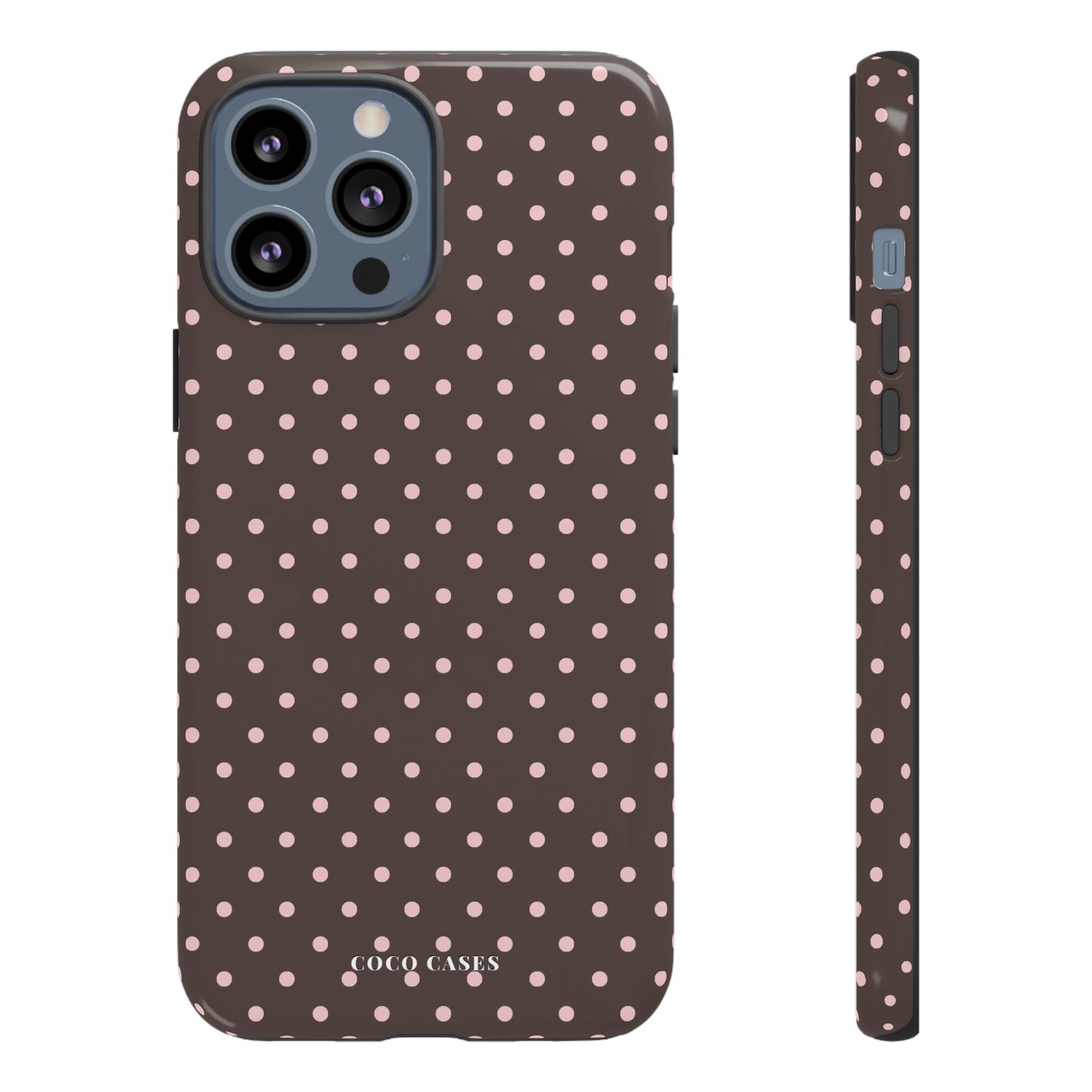 Brown Polka Dot iPhone Case