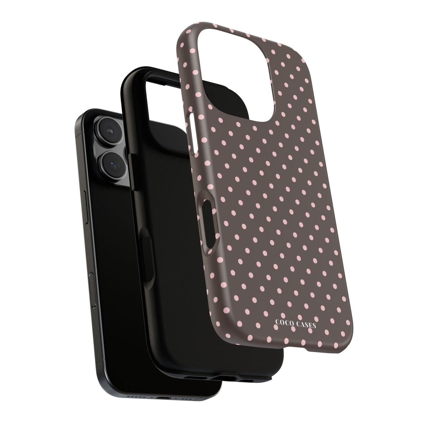 Brown Polka Dot iPhone Case