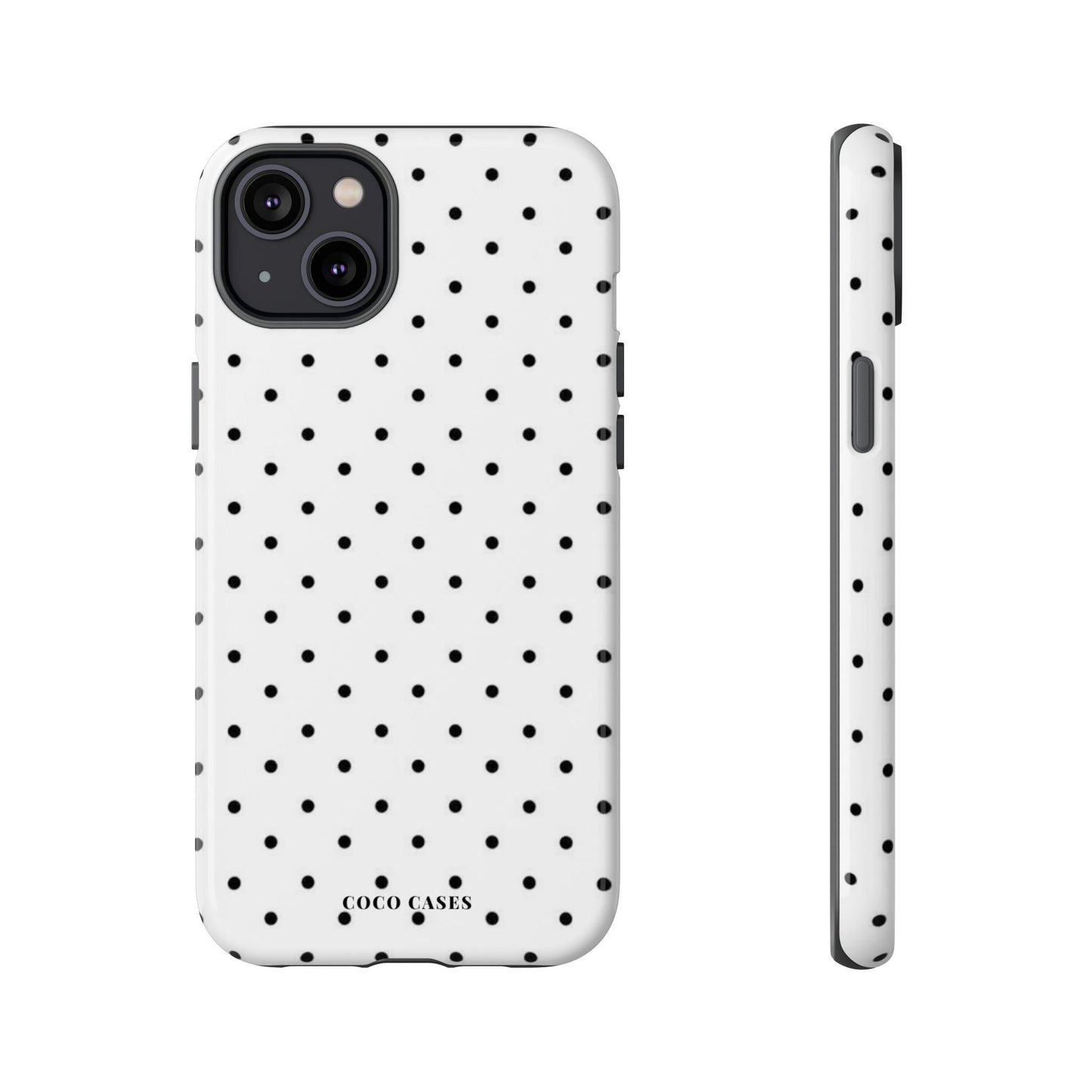 White Polka Dot iPhone Case