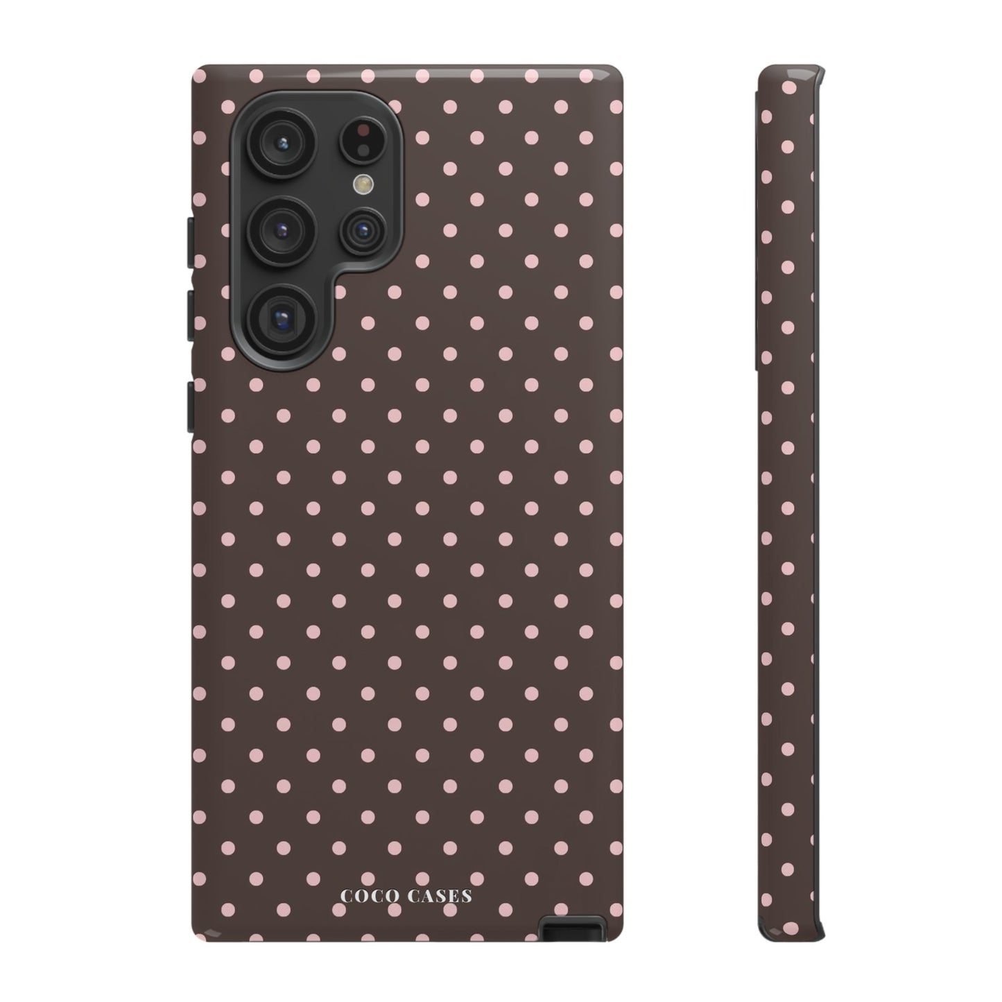 Brown Polka Dot Samsung Case