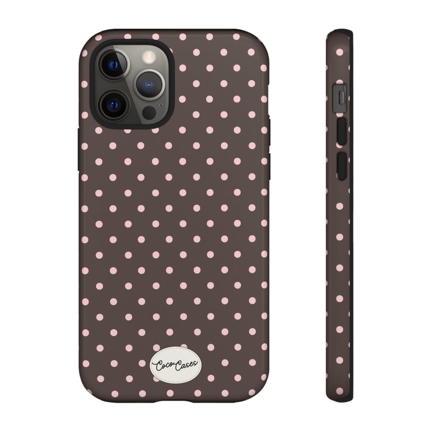 Brown Polka Dot iPhone Case