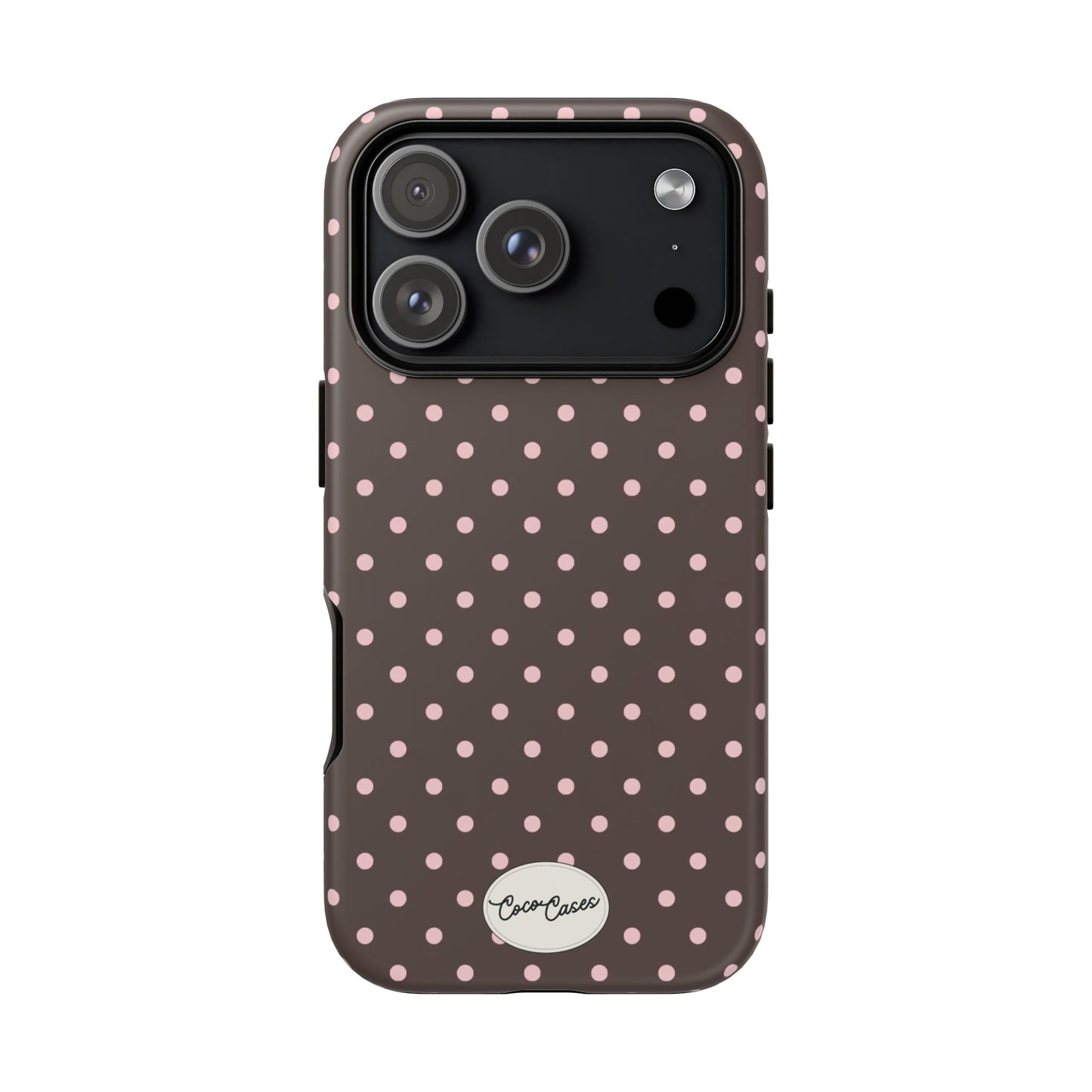 Brown Polka Dot iPhone Case