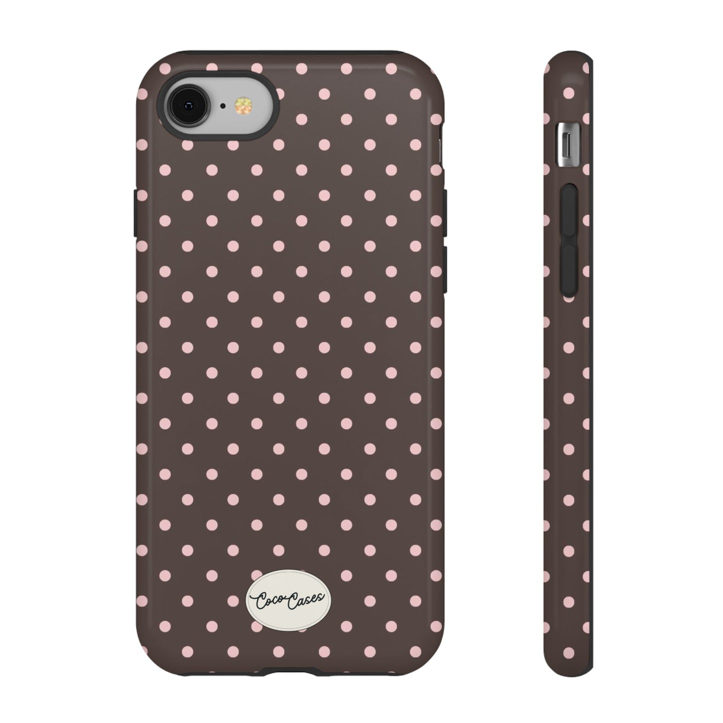 Brown Polka Dot iPhone Case
