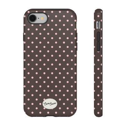 Brown Polka Dot iPhone Case