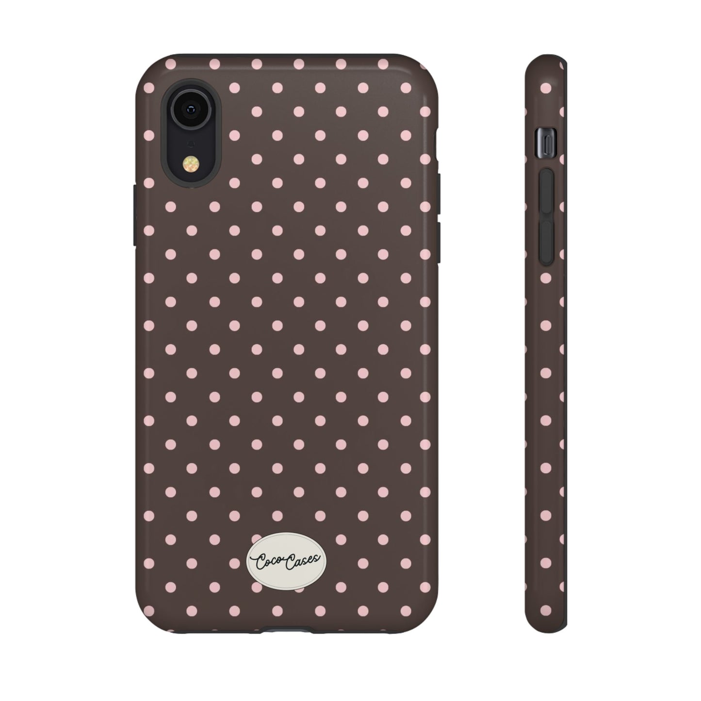 Brown Polka Dot iPhone Case