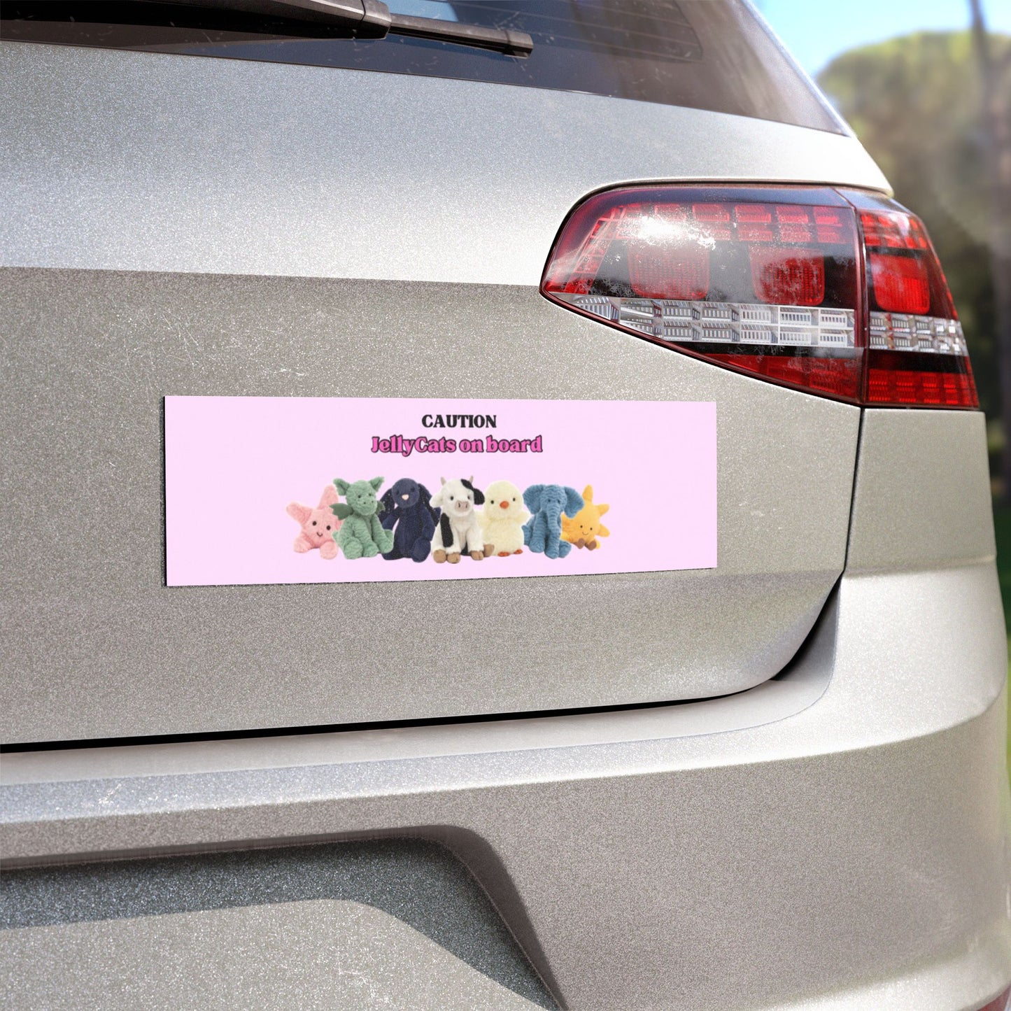 Caution JellyCats Car Magnet