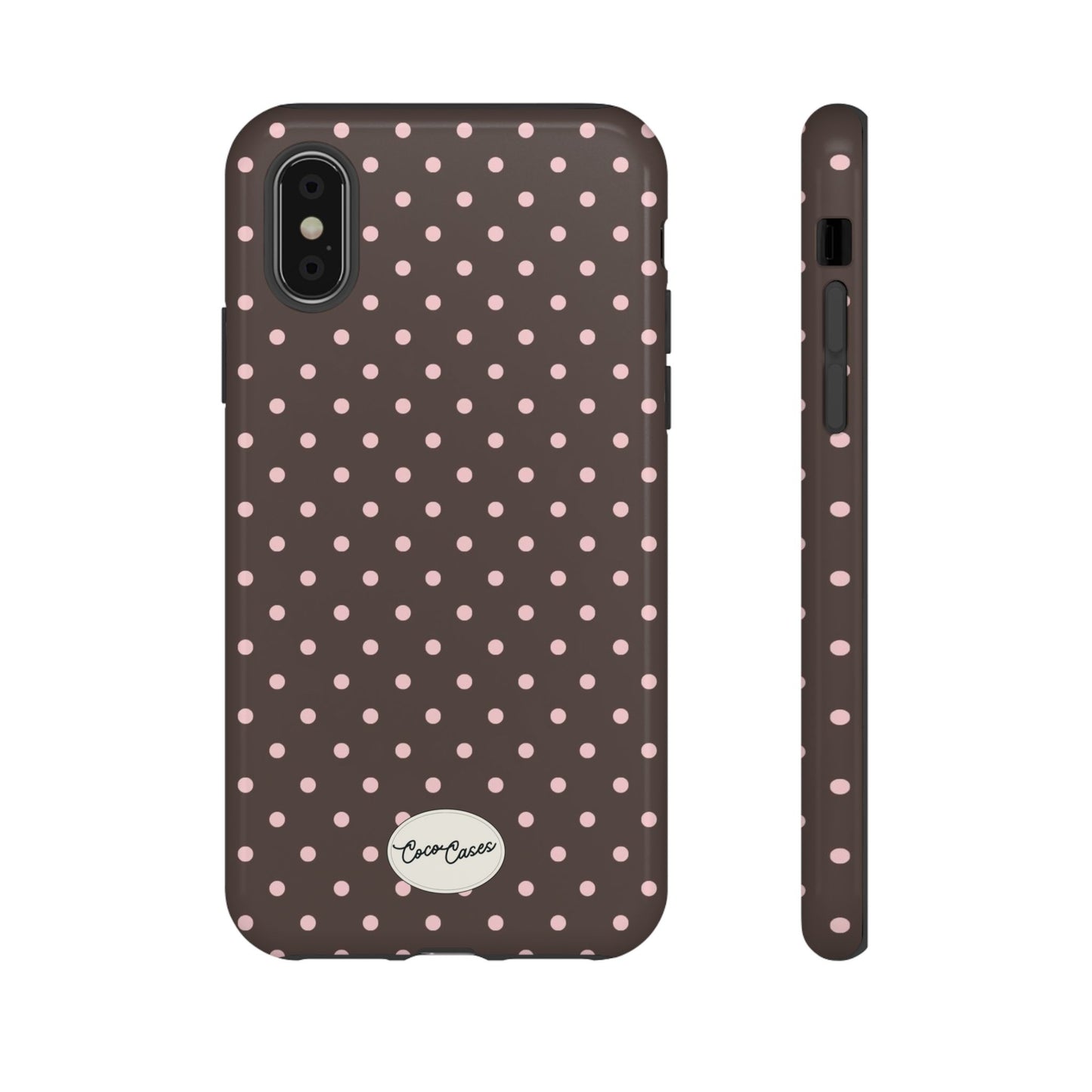 Brown Polka Dot iPhone Case