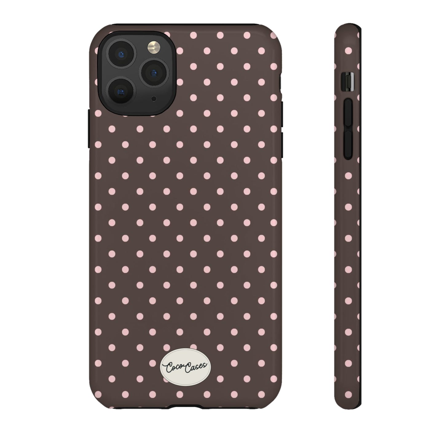 Brown Polka Dot iPhone Case