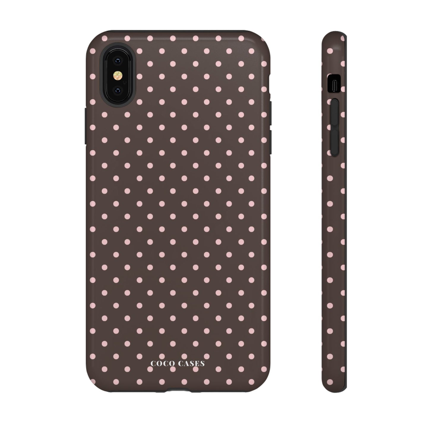 Brown Polka Dot iPhone Case