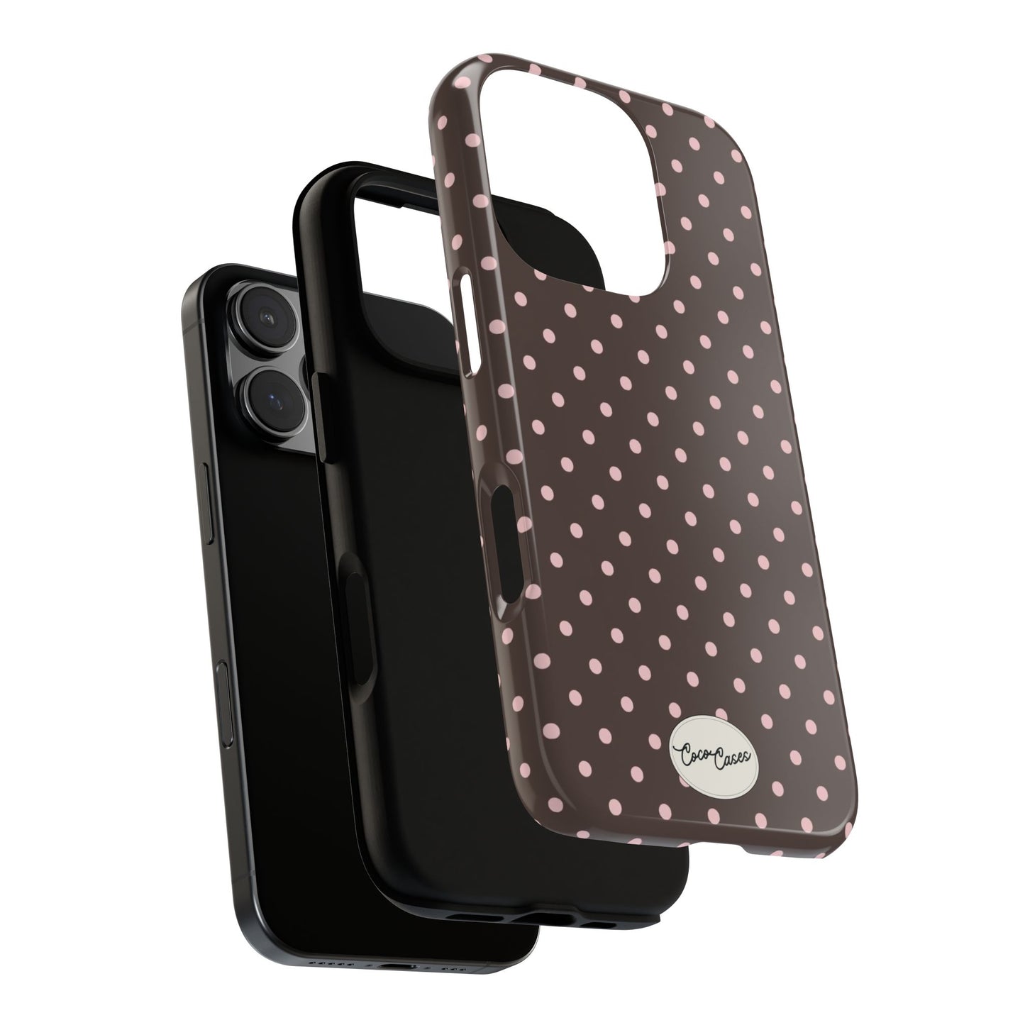 Brown Polka Dot iPhone Case