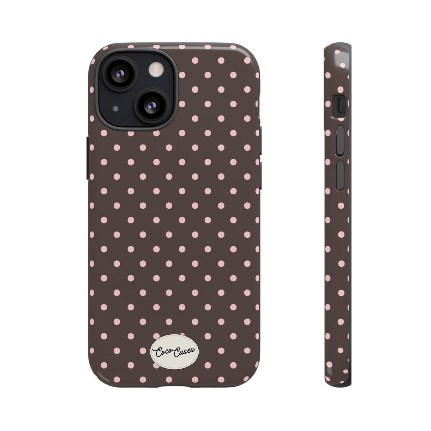 Brown Polka Dot iPhone Case