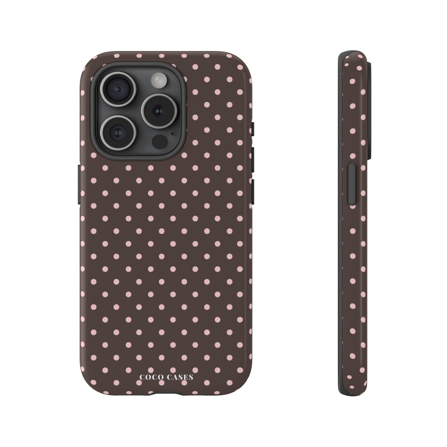 Brown Polka Dot iPhone Case