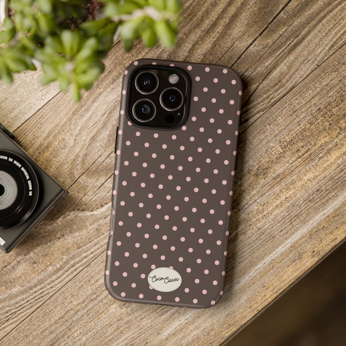 Brown Polka Dot iPhone Case