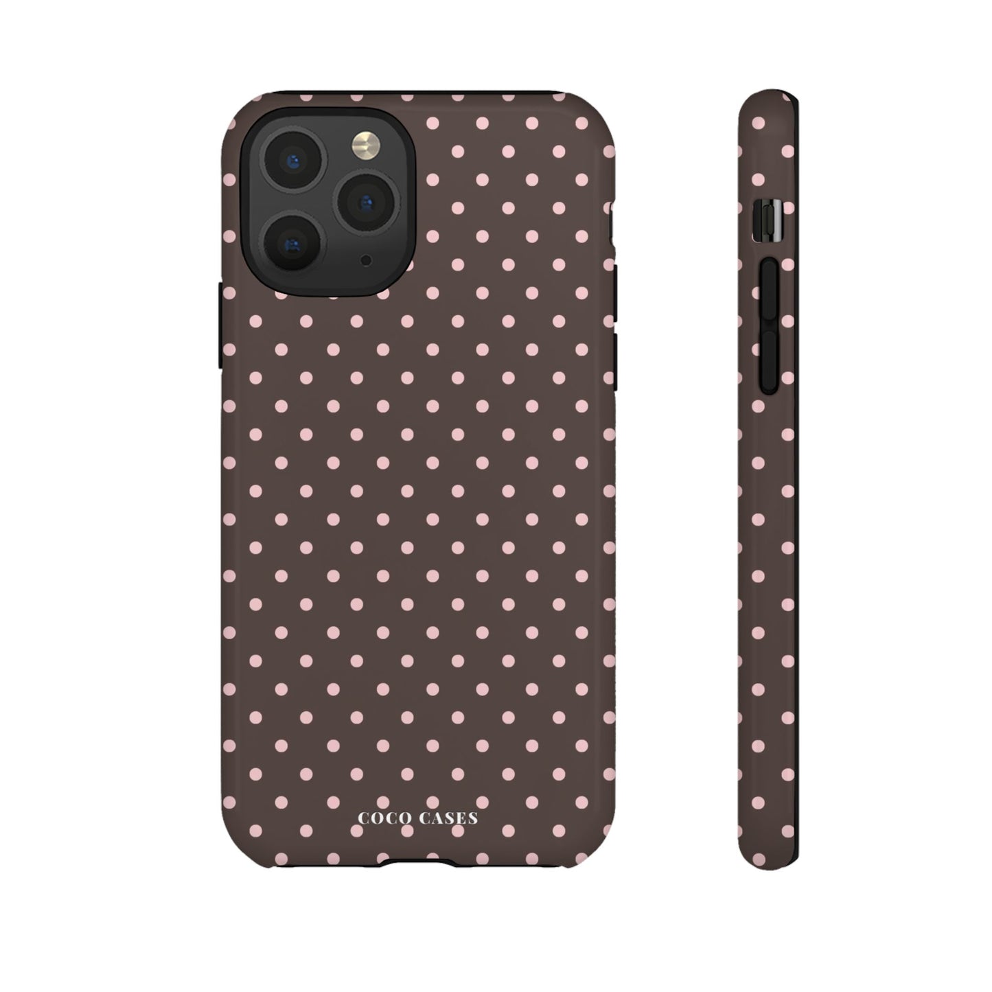 Brown Polka Dot iPhone Case