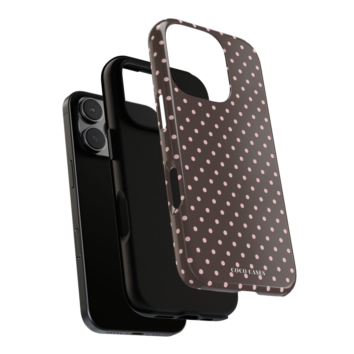 Brown Polka Dot iPhone Case