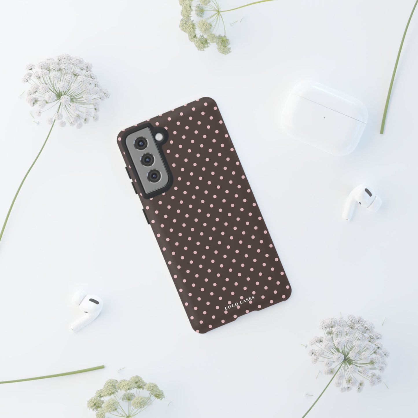 Brown Polka Dot Samsung Case