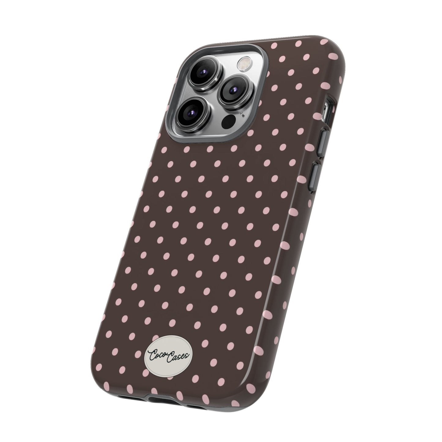 Brown Polka Dot iPhone Case