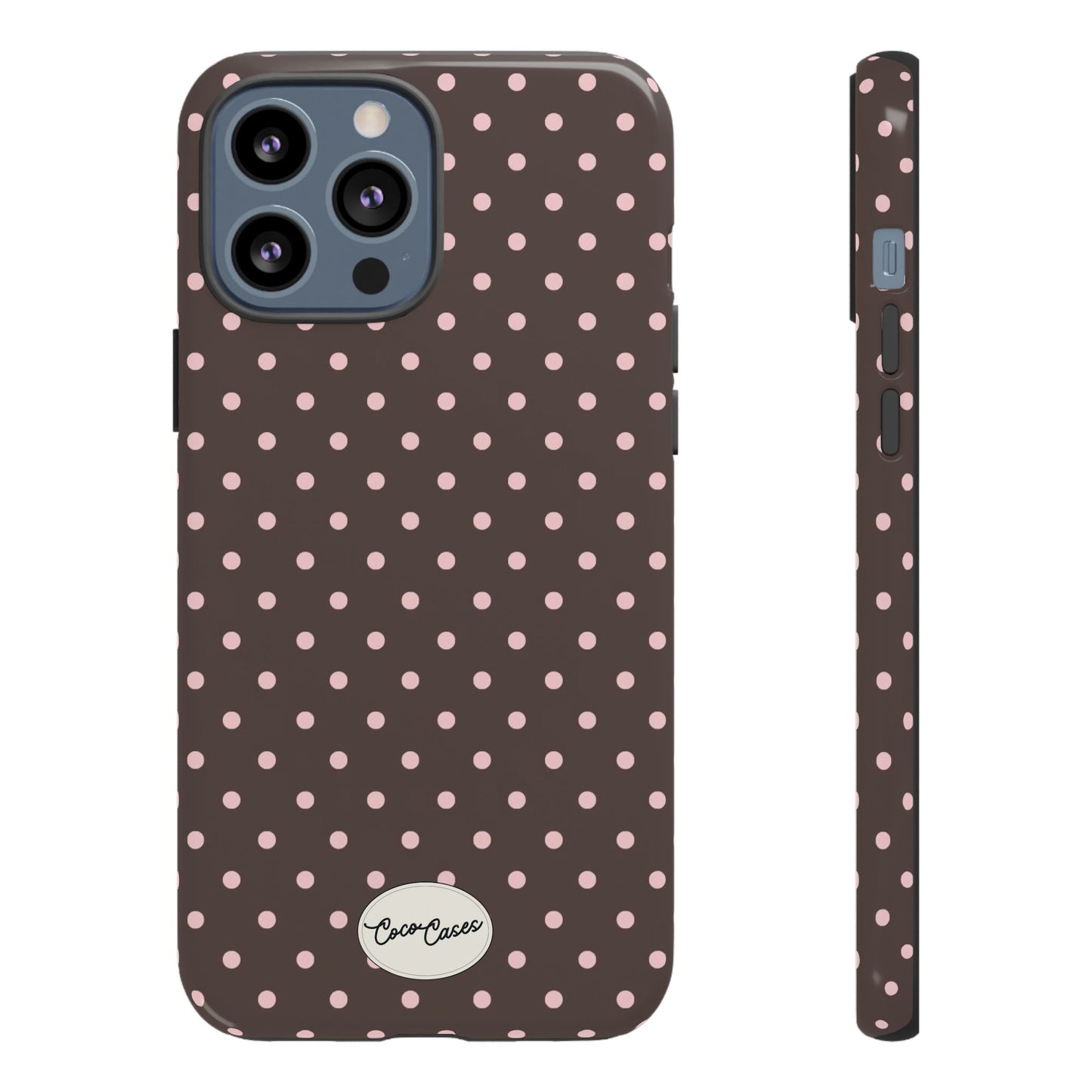 Brown Polka Dot iPhone Case