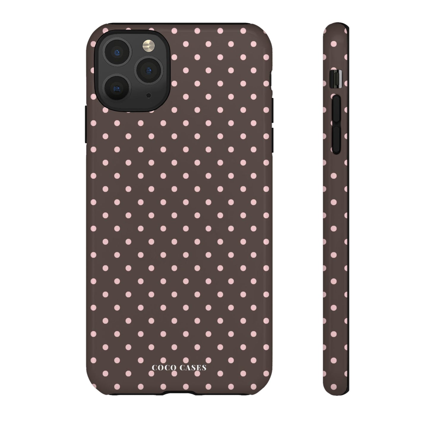 Brown Polka Dot iPhone Case