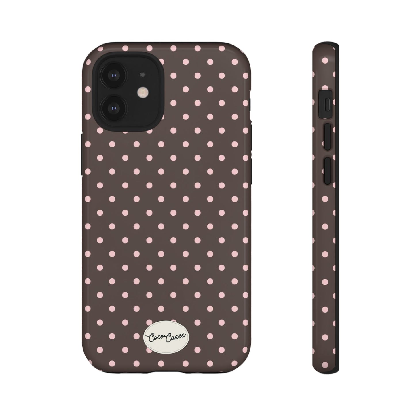 Brown Polka Dot iPhone Case