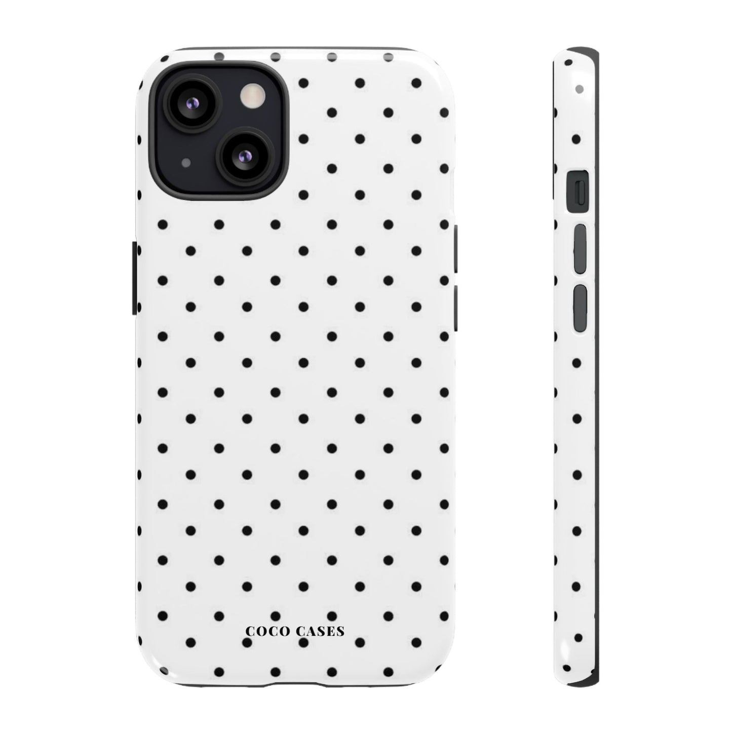 White Polka Dot iPhone Case