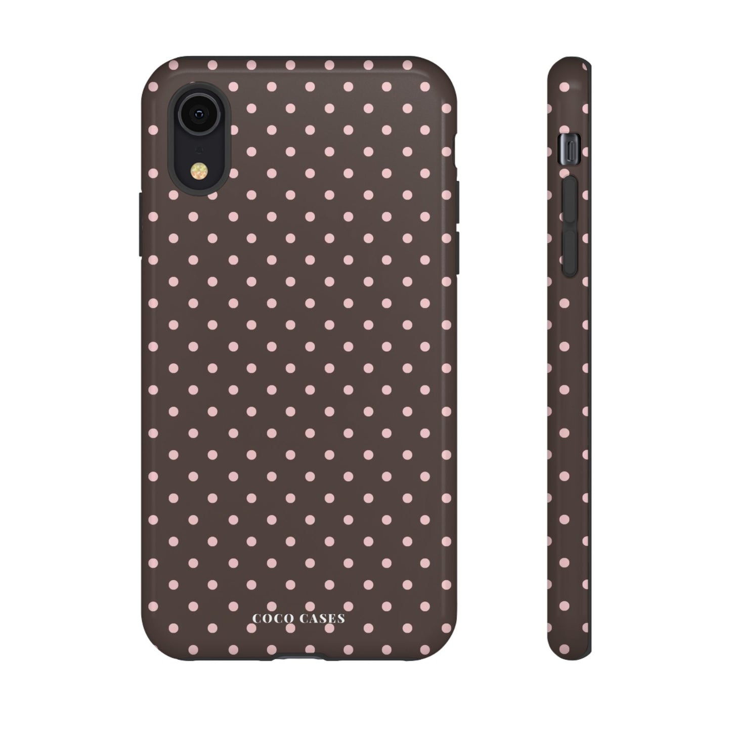 Brown Polka Dot iPhone Case