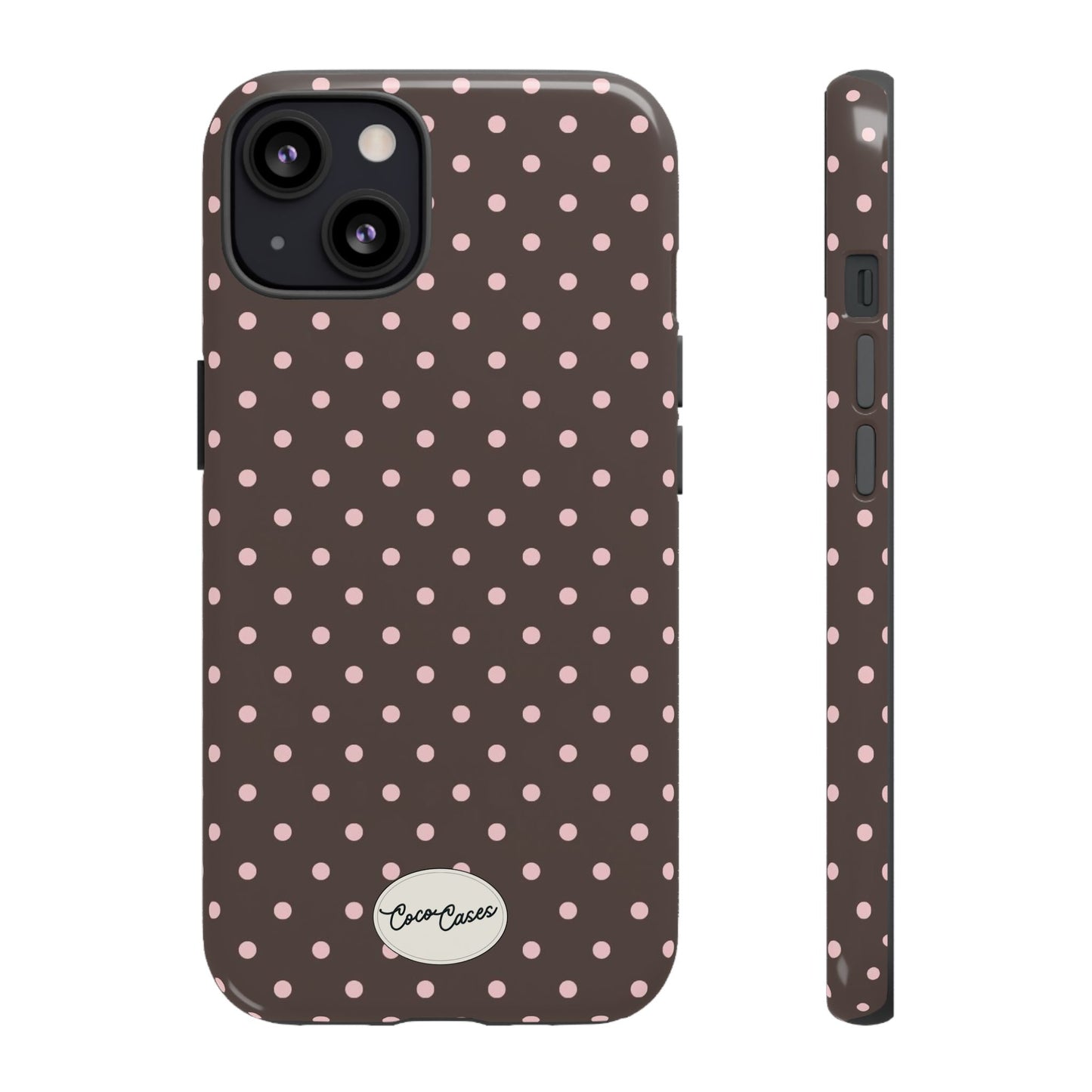 Brown Polka Dot iPhone Case