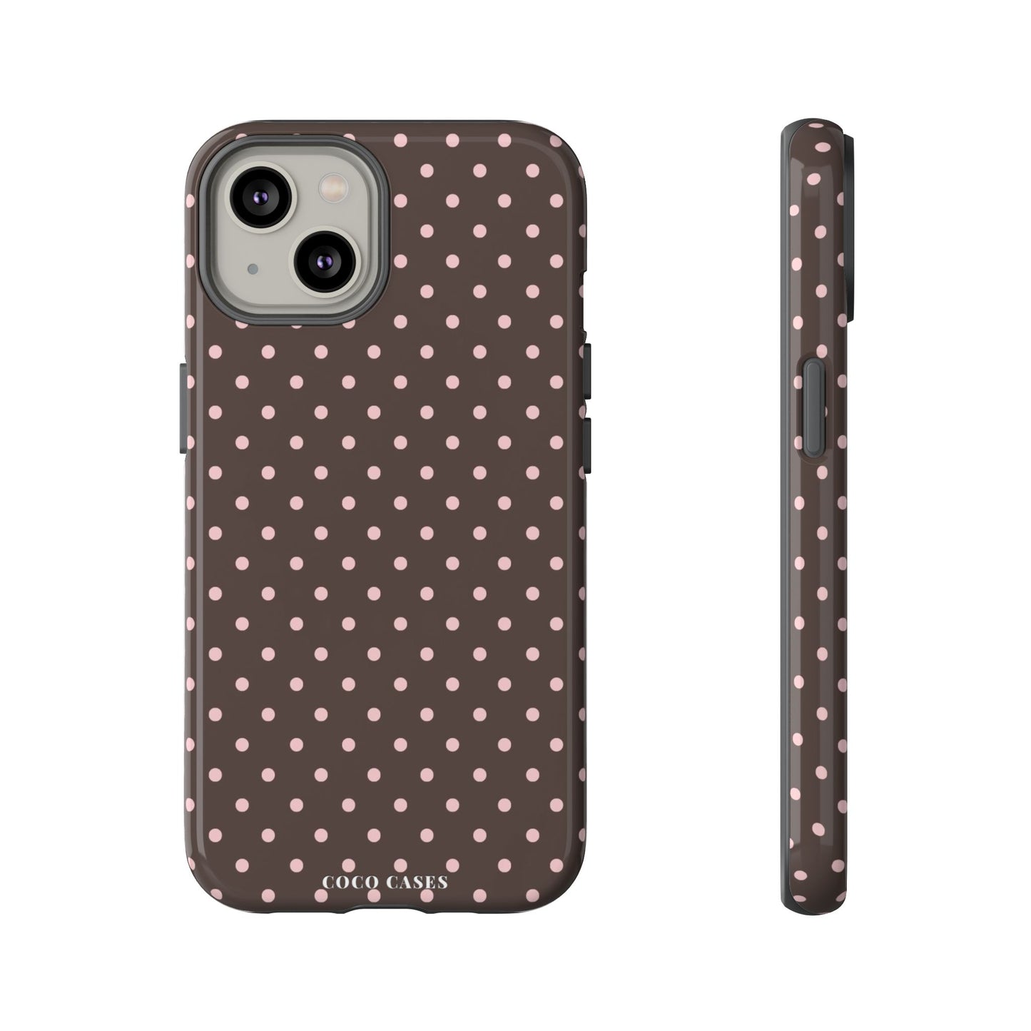 Brown Polka Dot iPhone Case