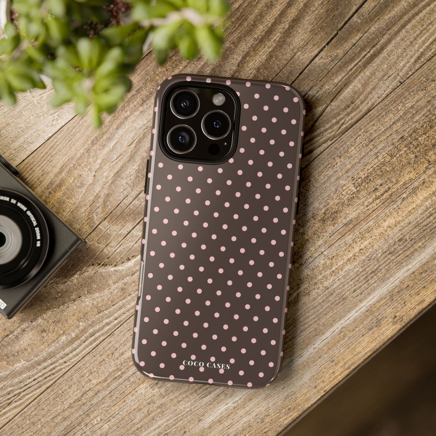 Brown Polka Dot iPhone Case