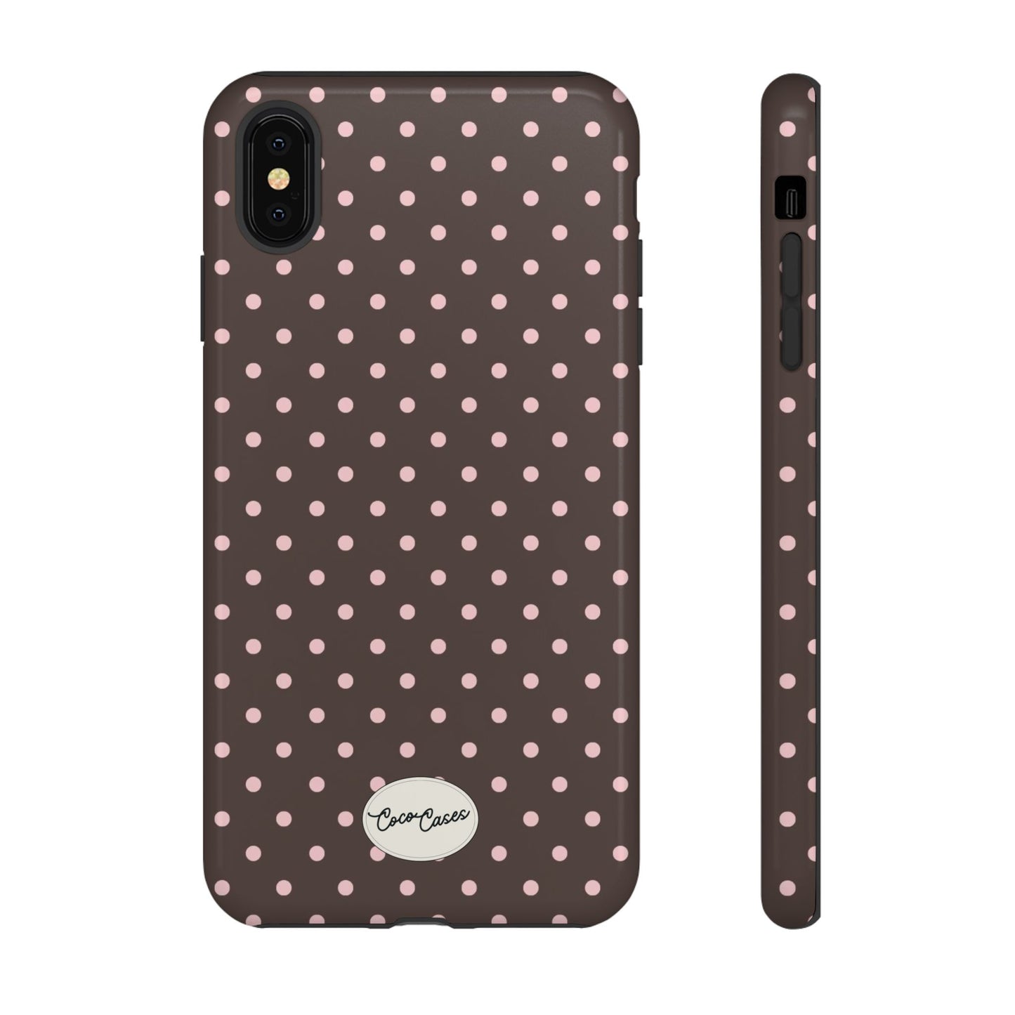 Brown Polka Dot iPhone Case