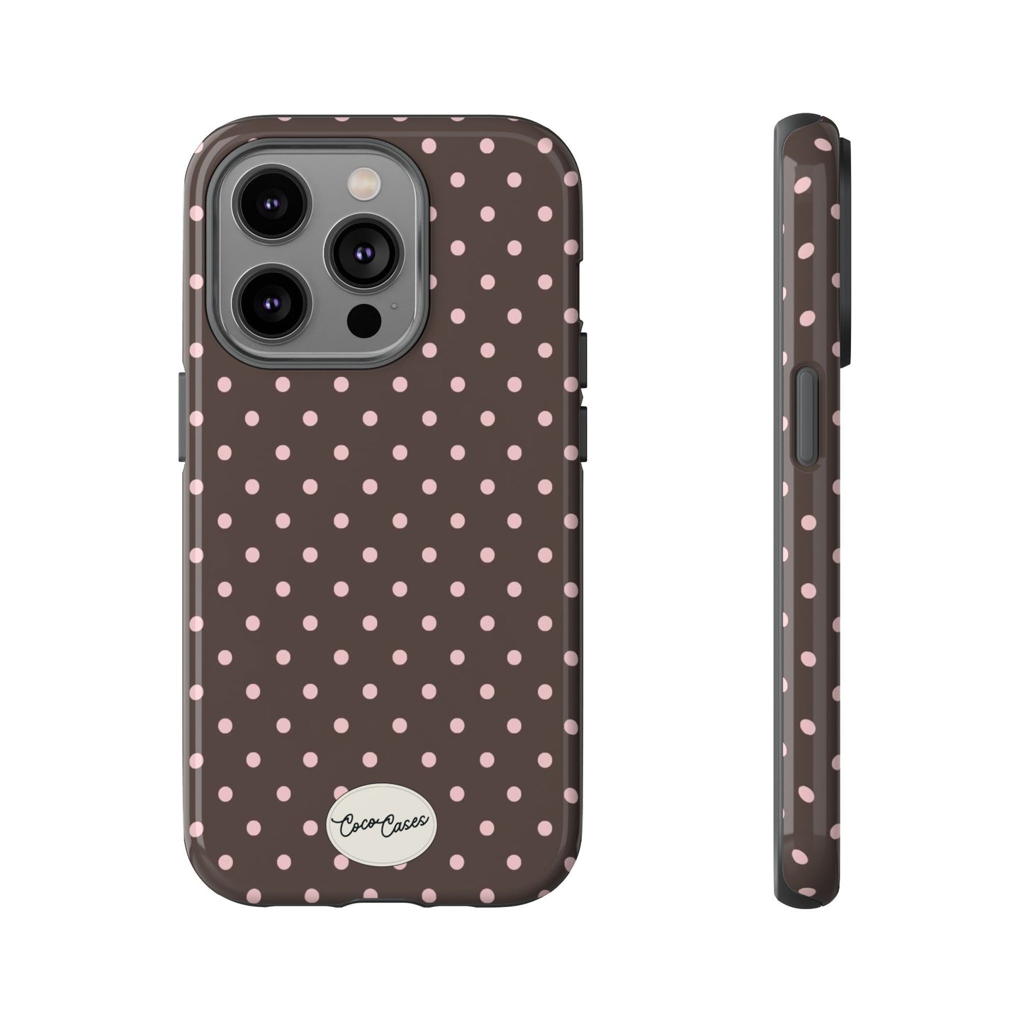 Brown Polka Dot iPhone Case