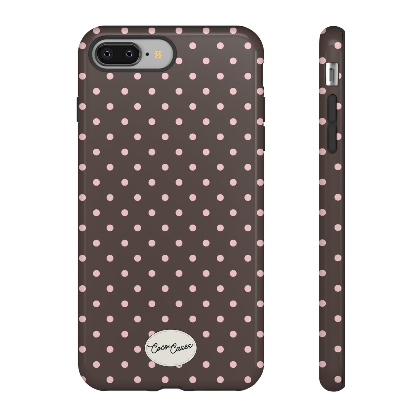 Brown Polka Dot iPhone Case