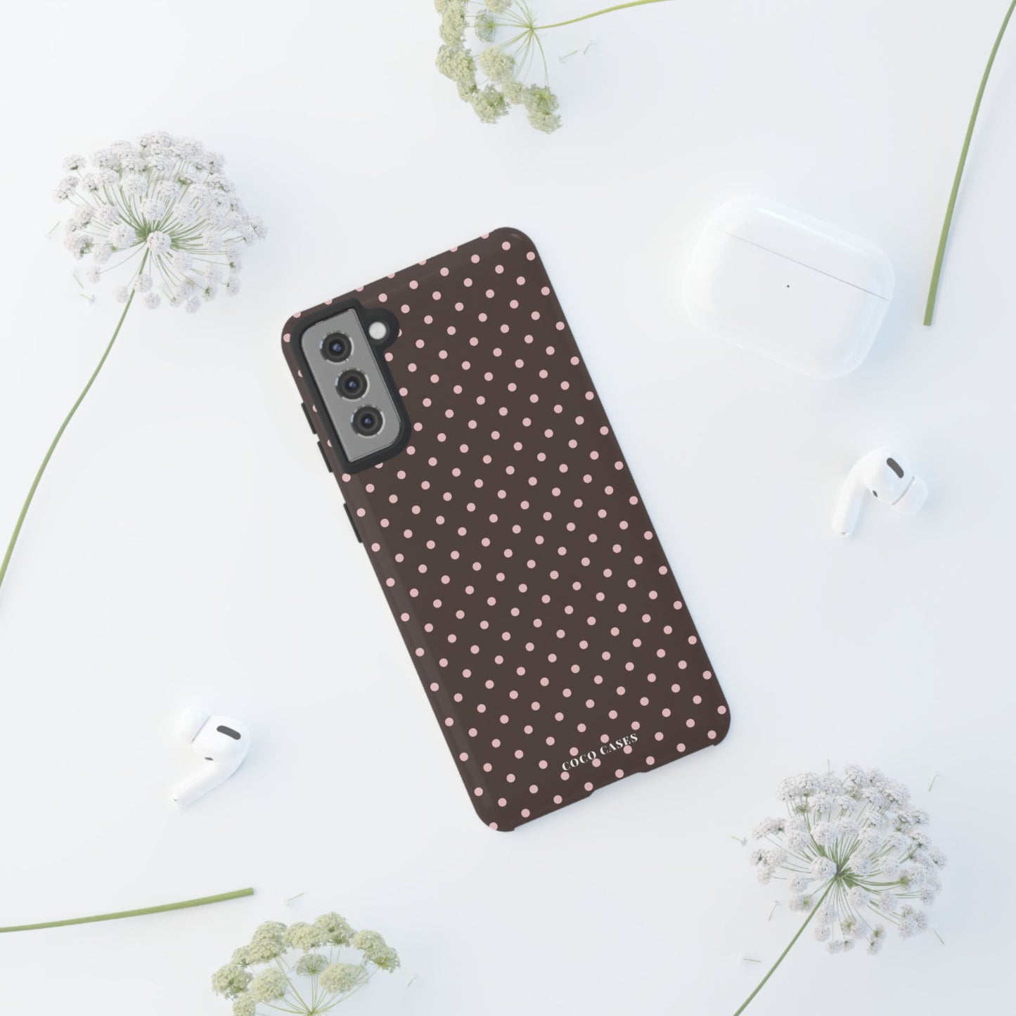 Brown Polka Dot Samsung Case