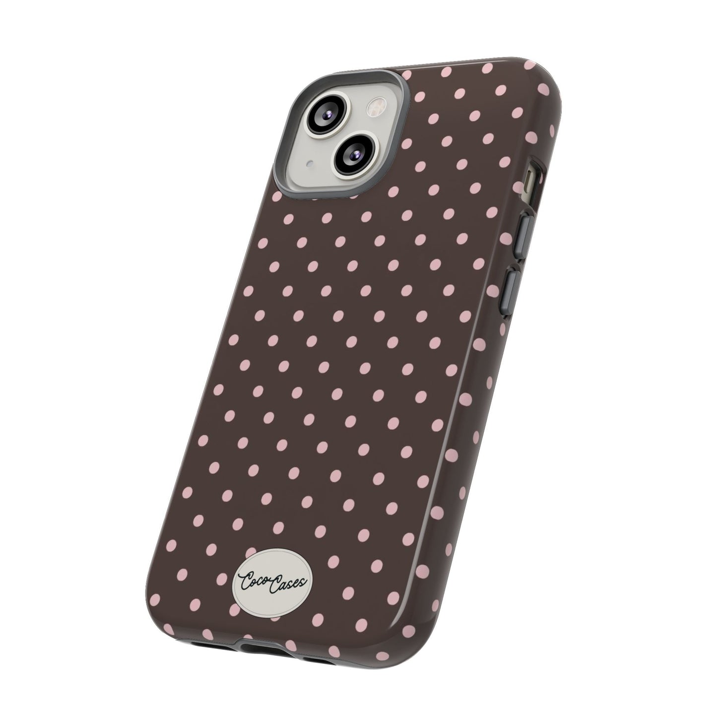 Brown Polka Dot iPhone Case