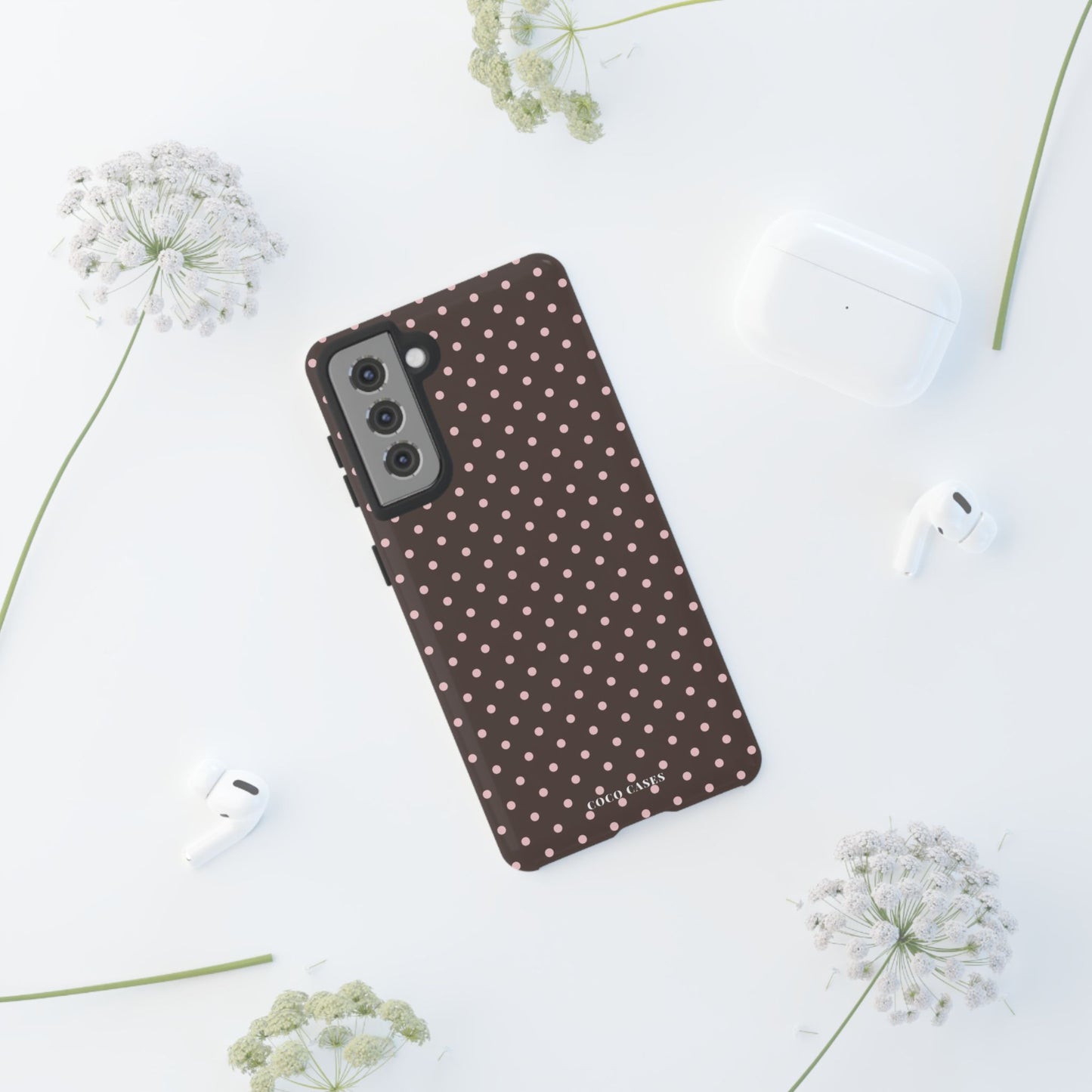 Brown Polka Dot Samsung Case