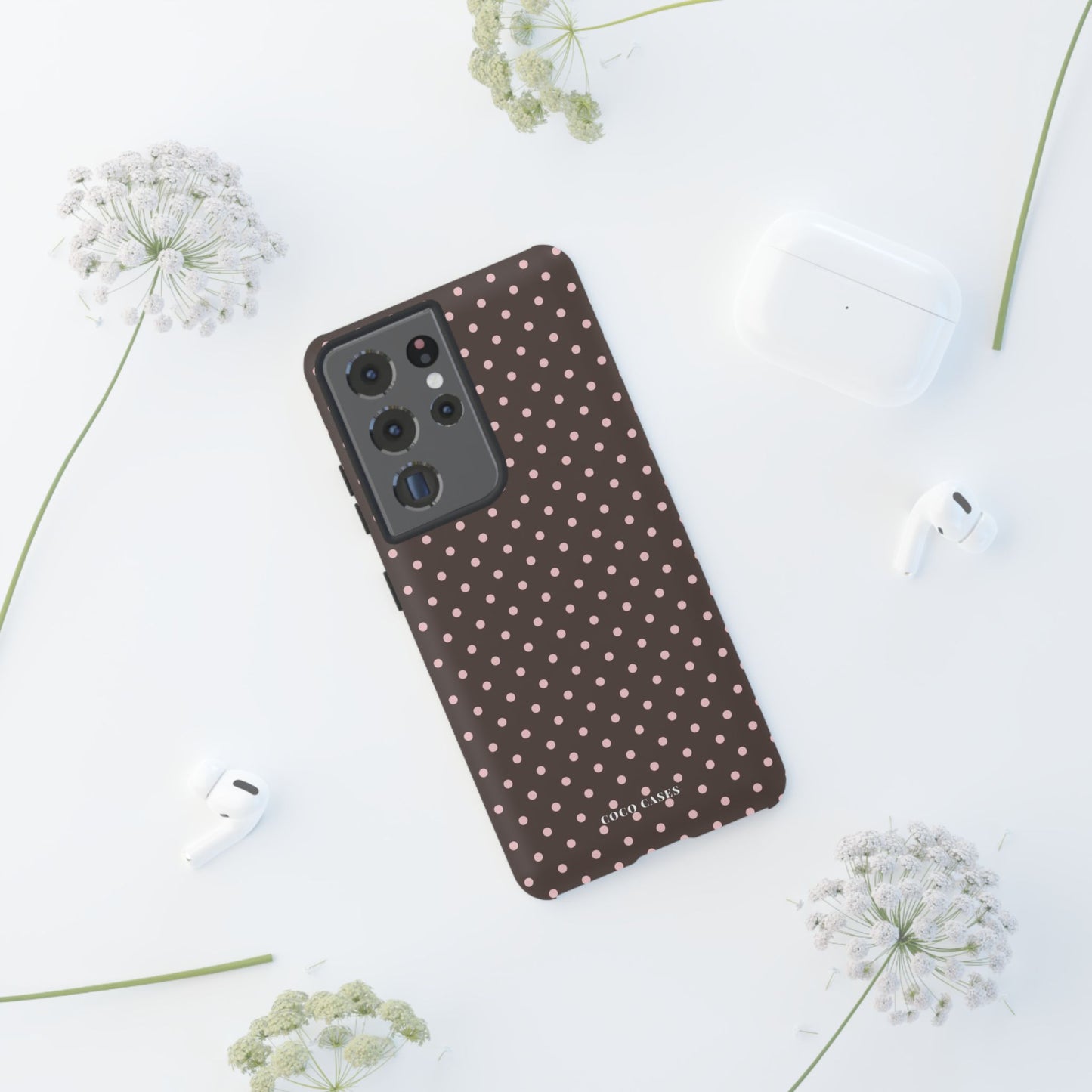 Brown Polka Dot Samsung Case