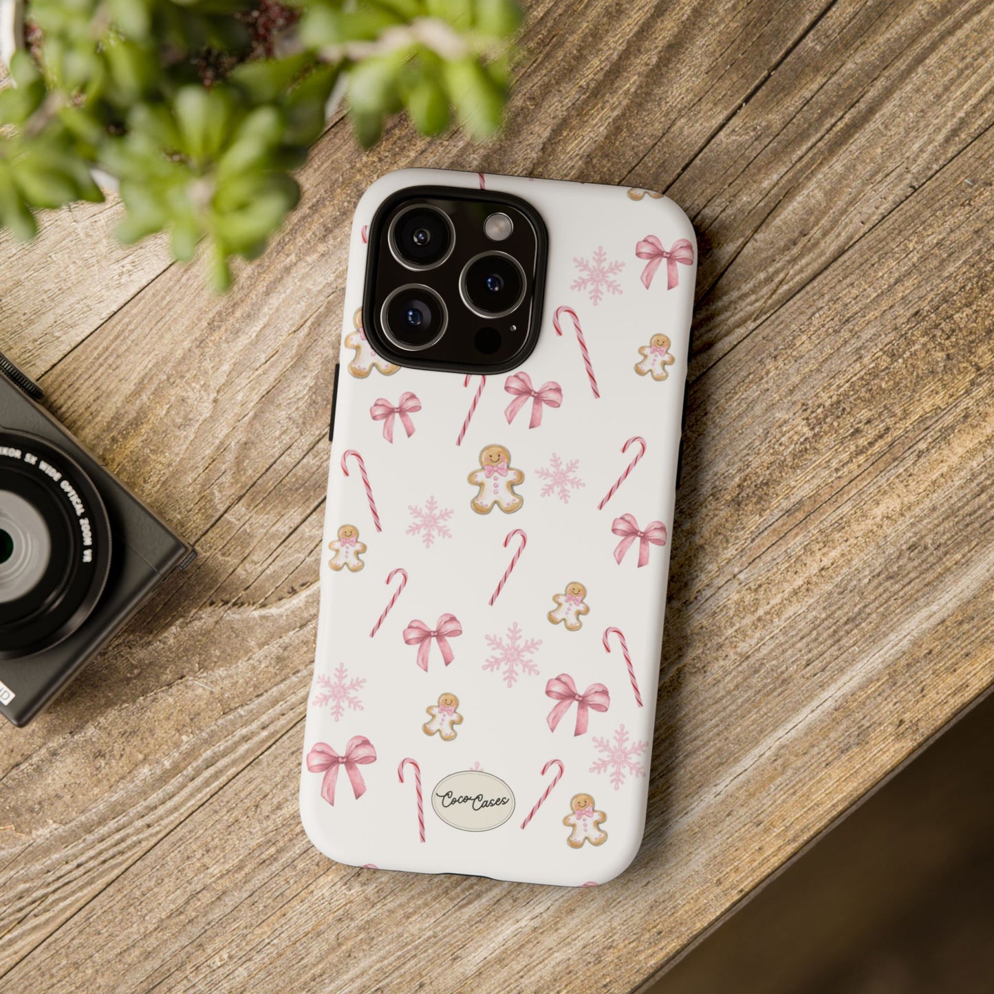 Pink Christmas iPhone Case