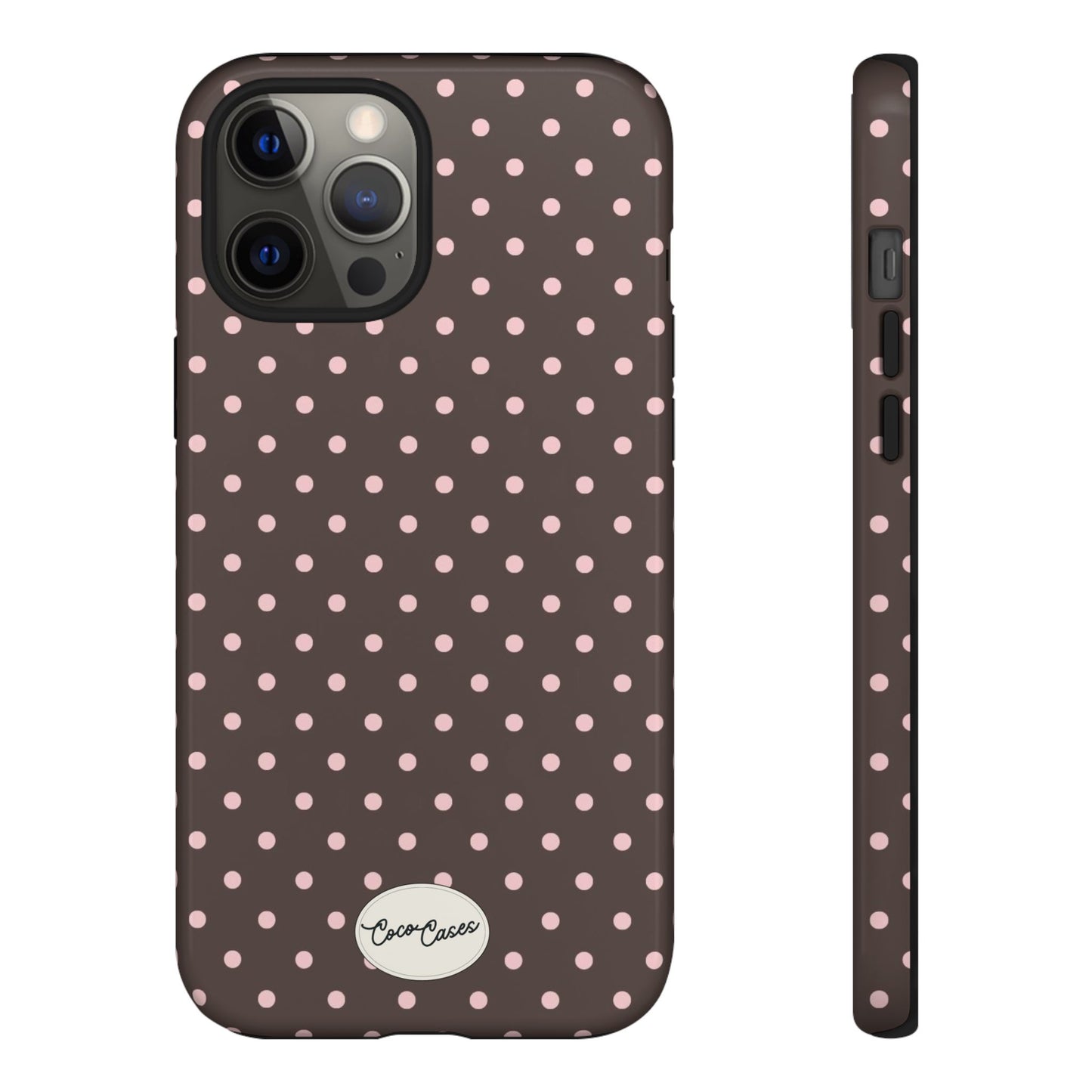 Brown Polka Dot iPhone Case