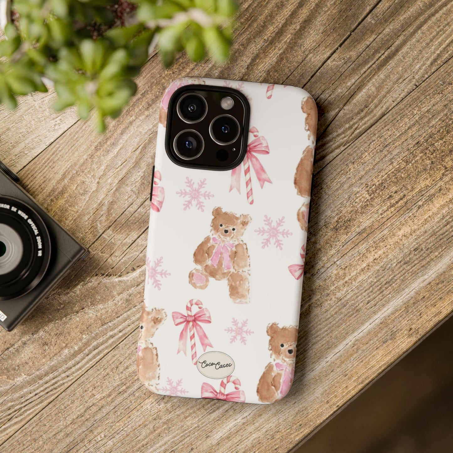 Blush Noel Bear iPhone Case
