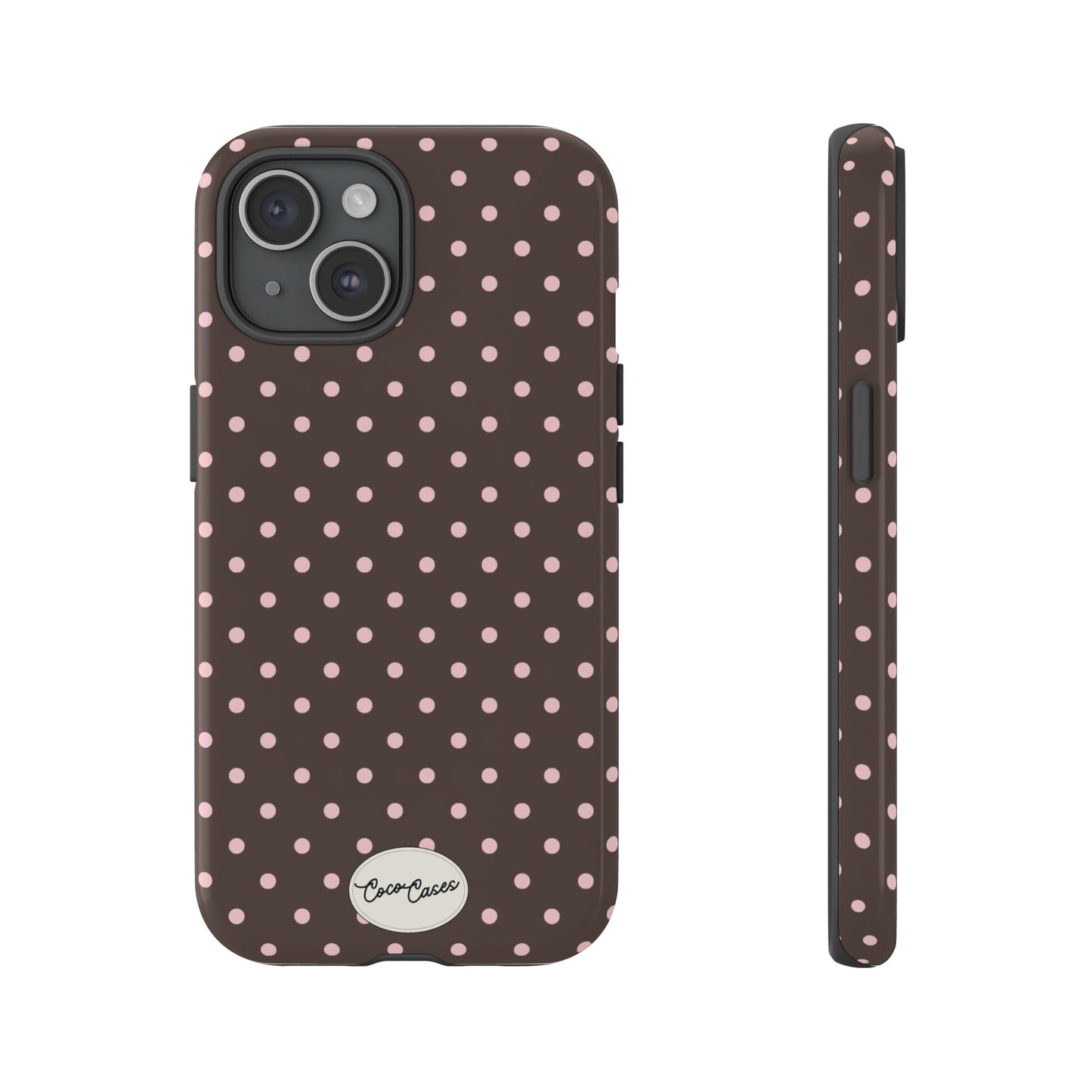 Brown Polka Dot iPhone Case