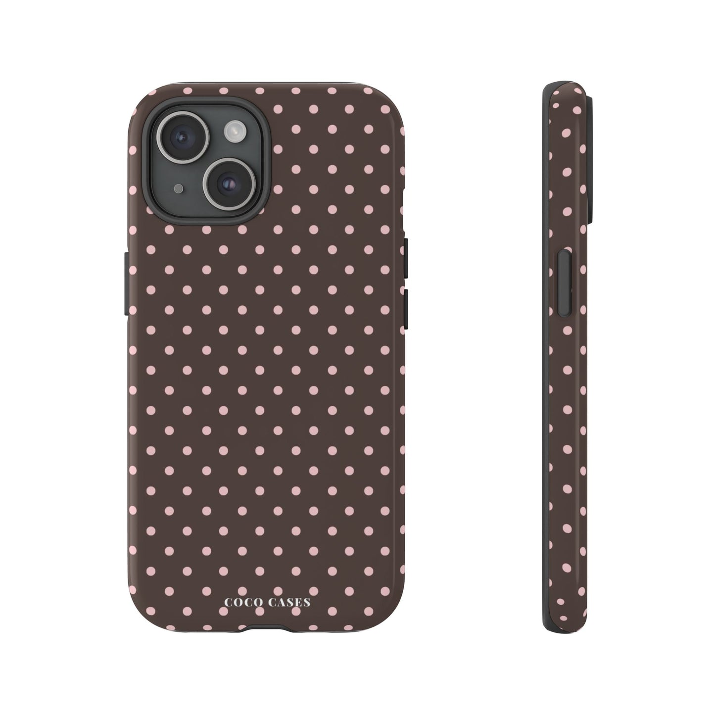 Brown Polka Dot iPhone Case