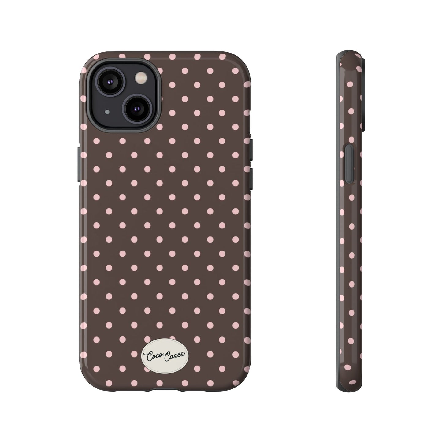 Brown Polka Dot iPhone Case