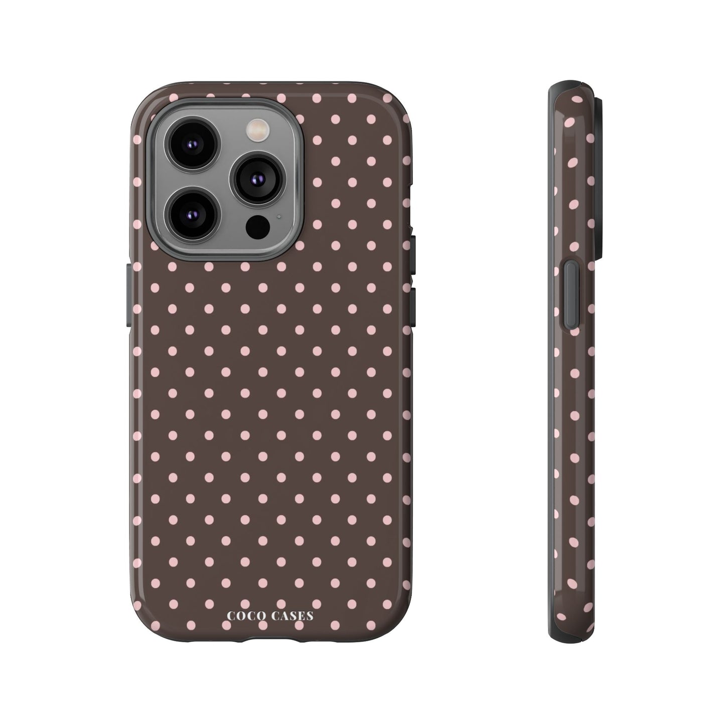 Brown Polka Dot iPhone Case