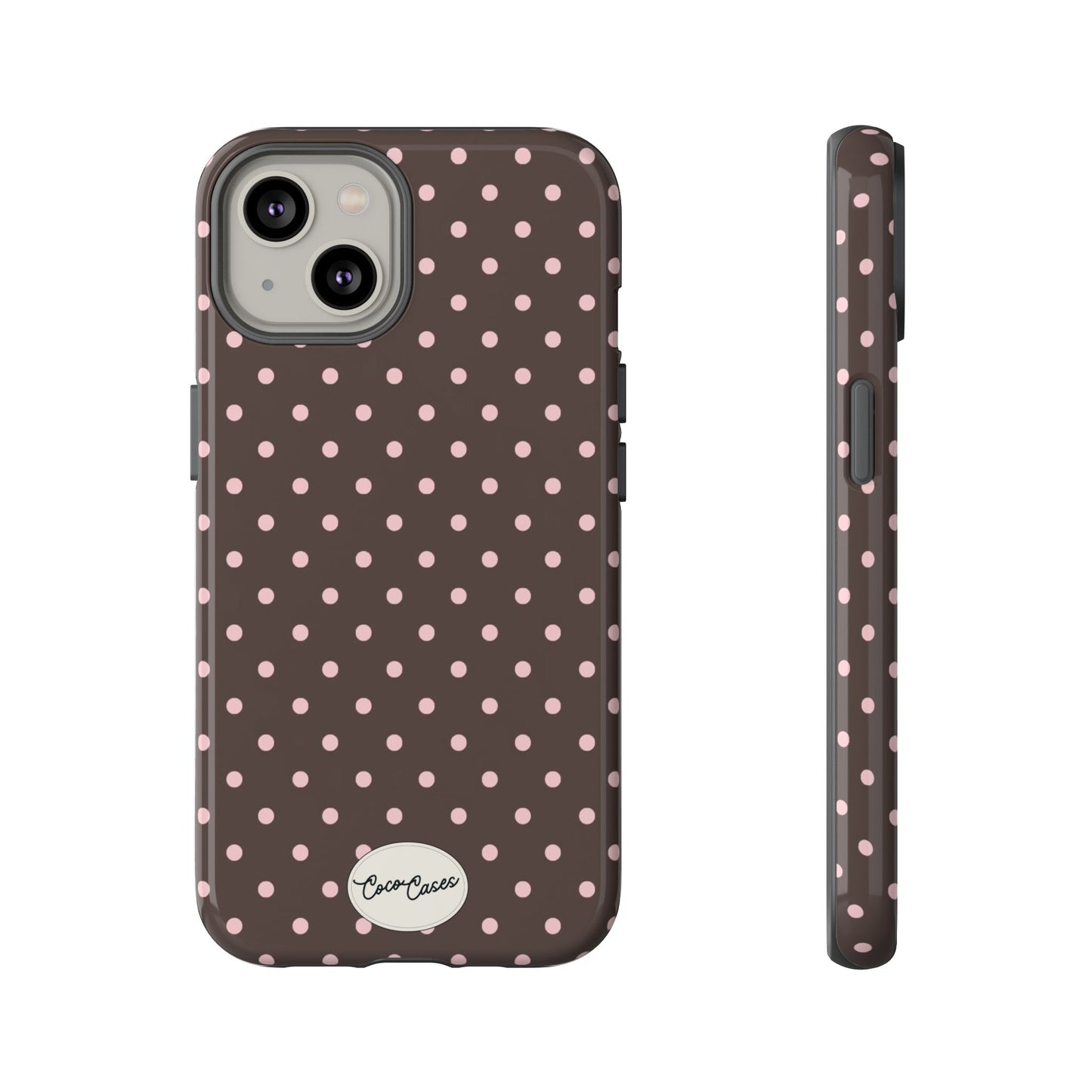Brown Polka Dot iPhone Case