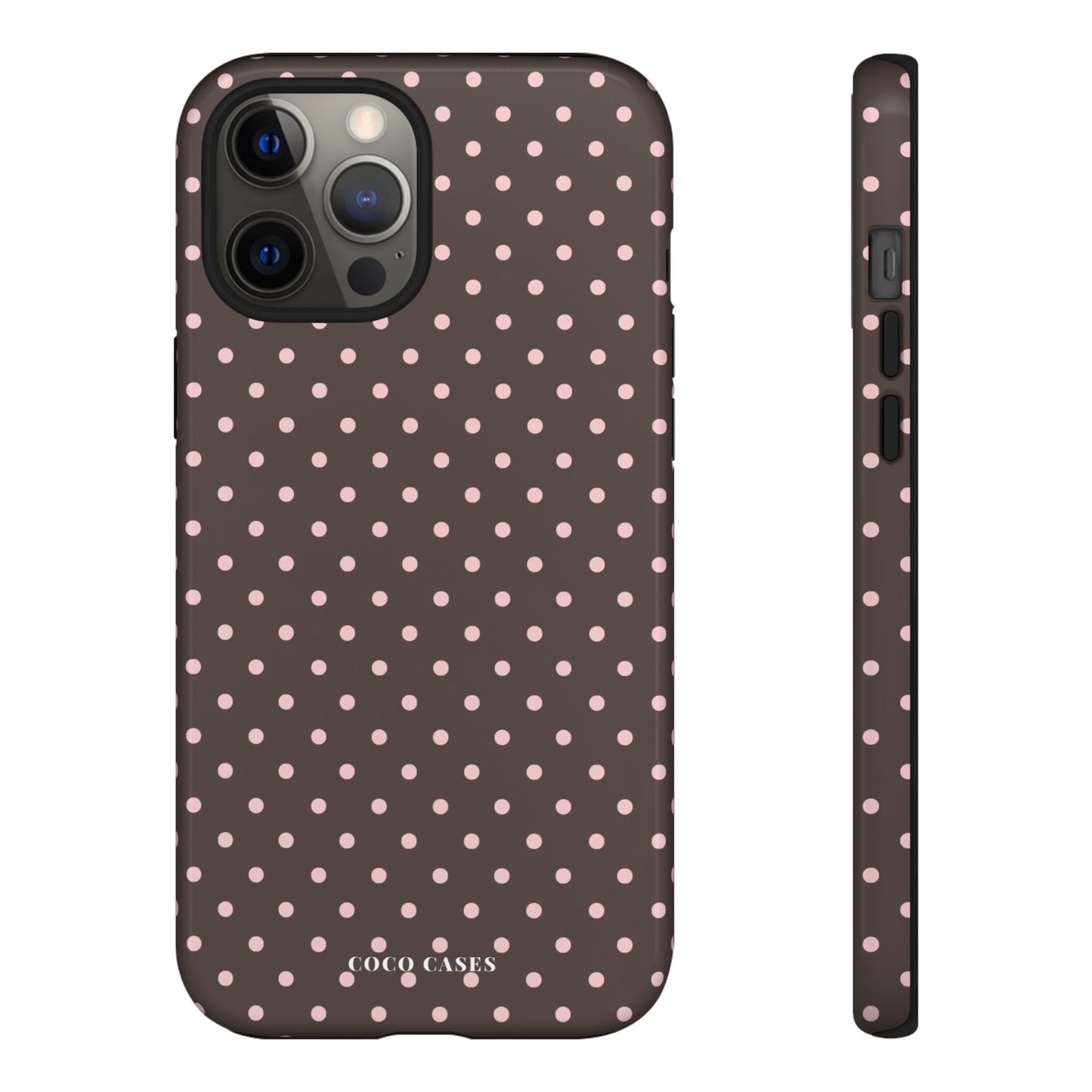 Brown Polka Dot iPhone Case