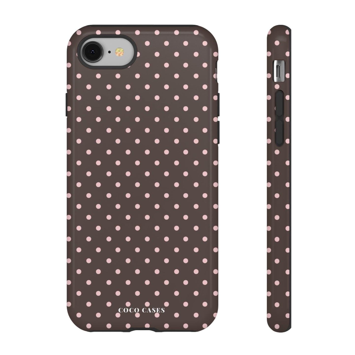 Brown Polka Dot iPhone Case