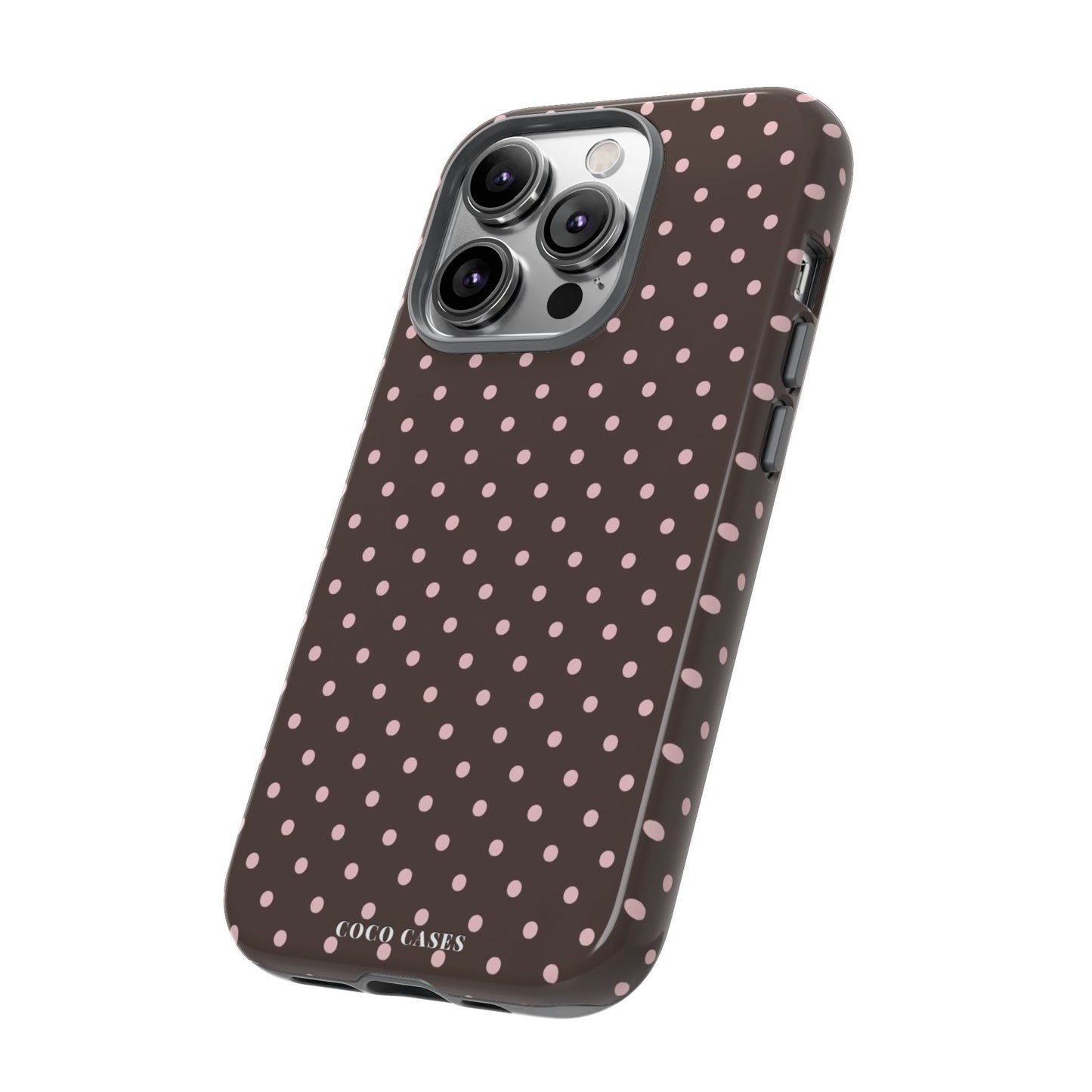 Brown Polka Dot iPhone Case