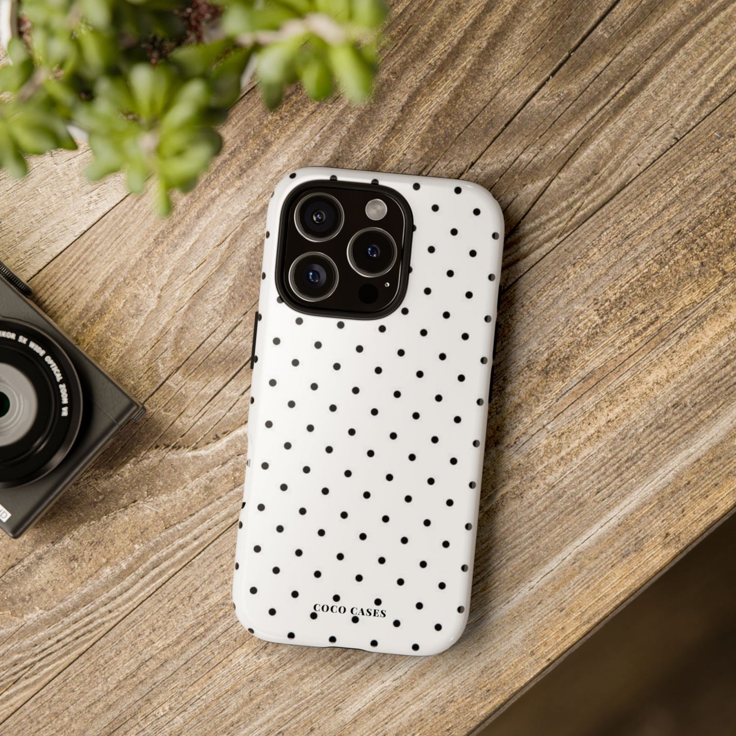 White Polka Dot iPhone Case