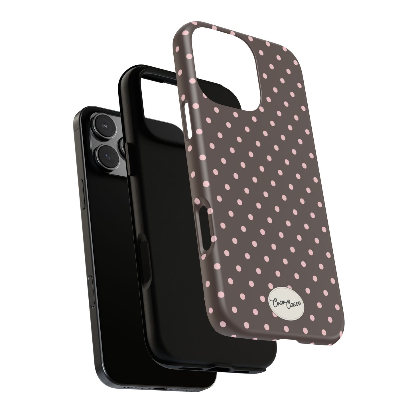 Brown Polka Dot iPhone Case